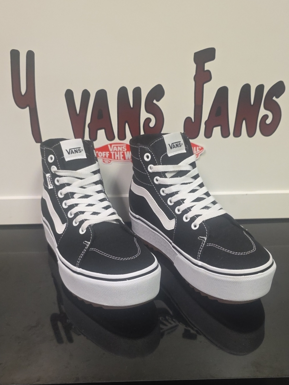 Vans Filmore Hi Tapered Platform Black White Men’s 8 Women’s 9.5 New